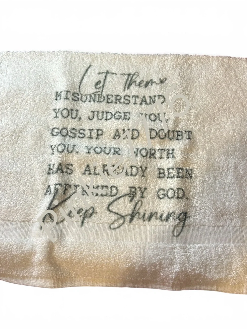 Kitchen Inspirational towel “Let them”